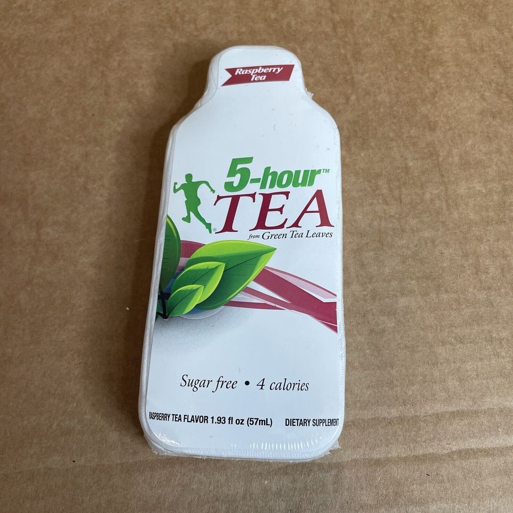 New 5-Hour Energy Promotional T-Shirt, XL, White, Raspberry Tea